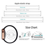 Dây đồng hồ silicone co giãn màu trơn cho Apple Watch Series 8&7 41mm / SE 2&6&SE&5&4 40mm / 3&2&1 38mm, Kích thước:L 156mm, Kích thước:L 156mm