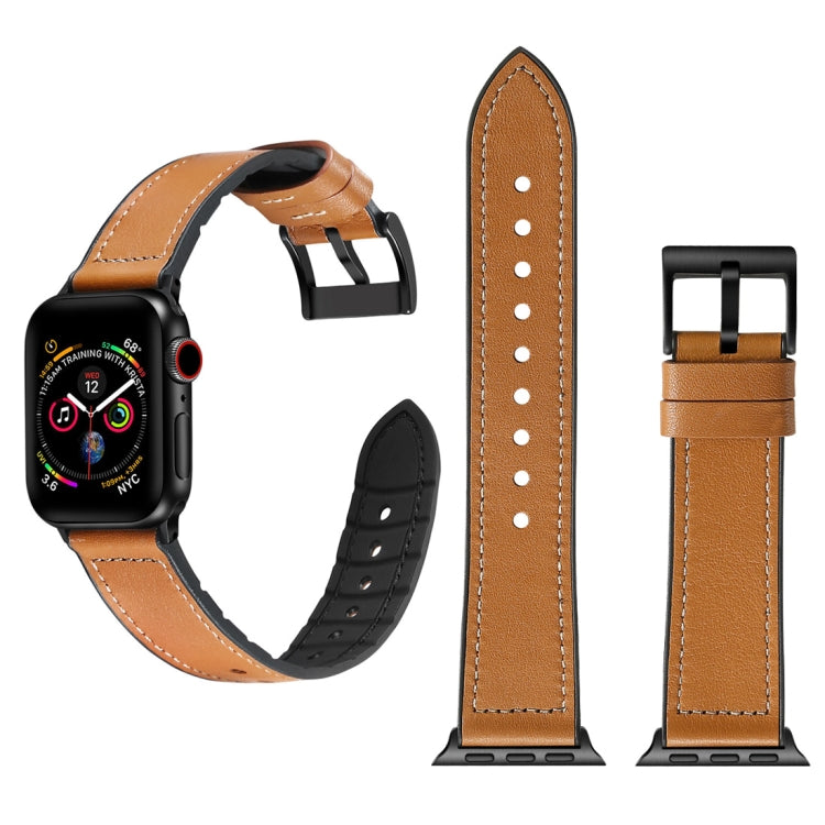 Dây đồng hồ TPU màu trơn + Thép không gỉ cho Apple Watch Series 7 45mm / 6 & SE & 5 & 4 44mm / 3 & 2 & 1 42mm, 44mm