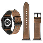 Dây đồng hồ TPU họa tiết Crazy Horse + Thép không gỉ cho Apple Watch Series 7 41mm / 6 & SE & 5 & 4 40mm / 3 & 2 & 1 38mm, 40mm