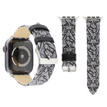 Dây đồng hồ da thật in họa tiết gai cho Apple Watch Series 10 42mm / 9&8&7 41mm / SE 3&SE 2&6&SE&5&4 40mm / 3&2&1 38mm, 40mm