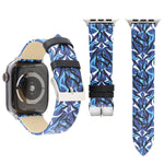 Dây đồng hồ da thật in họa tiết gai cho Apple Watch Series 10 42mm / 9&8&7 41mm / SE 3&SE 2&6&SE&5&4 40mm / 3&2&1 38mm, 40mm