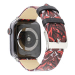 Dây đồng hồ da thật in họa tiết gai cho Apple Watch Series 10 42mm / 9&8&7 41mm / SE 3&SE 2&6&SE&5&4 40mm / 3&2&1 38mm, 40mm