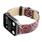 Dây đồng hồ da thật in họa tiết gai cho Apple Watch Series 10 42mm / 9&8&7 41mm / SE 3&SE 2&6&SE&5&4 40mm / 3&2&1 38mm, 40mm