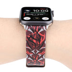 Dây đồng hồ da thật in họa tiết gai cho Apple Watch Series 10 42mm / 9&8&7 41mm / SE 3&SE 2&6&SE&5&4 40mm / 3&2&1 38mm, 40mm