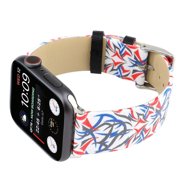 Dây đồng hồ da thật in họa tiết gai cho Apple Watch Ultra 49mm & Watch Ultra 2 49mm / Series 10 46mm / 9&8&7 45mm / SE 3&SE 2&6&SE&5&4 44mm / 3&2&1 42mm, 44mm