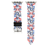 Dây đồng hồ da thật in họa tiết gai cho Apple Watch Ultra 49mm & Watch Ultra 2 49mm / Series 10 46mm / 9&8&7 45mm / SE 3&SE 2&6&SE&5&4 44mm / 3&2&1 42mm, 44mm
