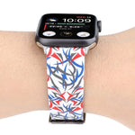 Dây đồng hồ da thật in họa tiết gai cho Apple Watch Ultra 49mm & Watch Ultra 2 49mm / Series 10 46mm / 9&8&7 45mm / SE 3&SE 2&6&SE&5&4 44mm / 3&2&1 42mm, 44mm