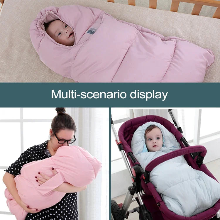 Túi ngủ cho bé dày giữ ấm, chăn sơ sinh mới, kích thước: 80cm, cho bé từ 0-1 tuổi
