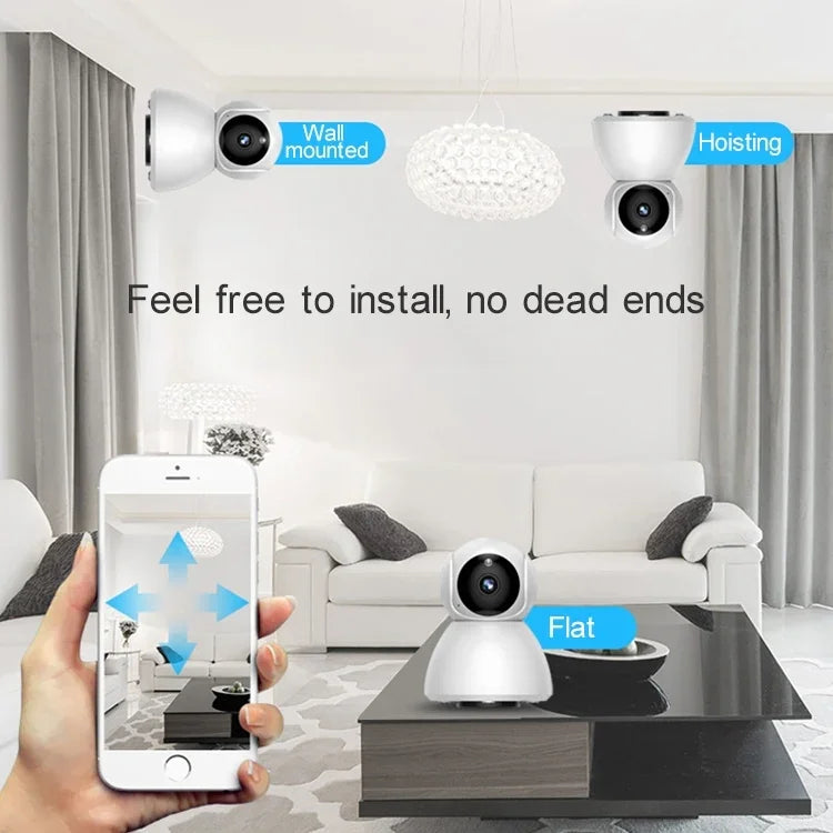 Camera IP không dây 720P HD 1.0 MP, Hỗ trợ hồng ngoại ban đêm / Phát hiện chuyển động / Điều khiển qua ứng dụng, Phích cắm EU, 720P