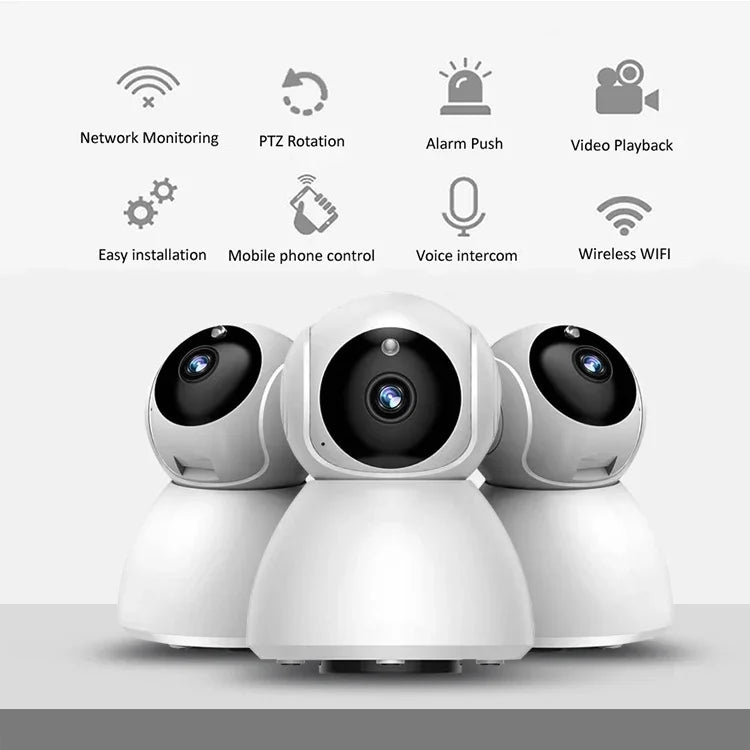 Camera IP không dây 720P HD 1.0 MP, Hỗ trợ hồng ngoại ban đêm / Phát hiện chuyển động / Điều khiển qua ứng dụng, Phích cắm EU, 720P