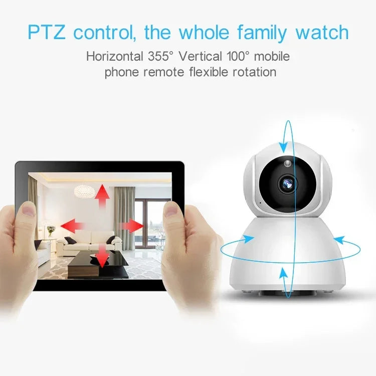 Camera IP không dây 720P HD 1.0 MP, Hỗ trợ hồng ngoại ban đêm / Phát hiện chuyển động / Điều khiển qua ứng dụng, Phích cắm EU, 720P