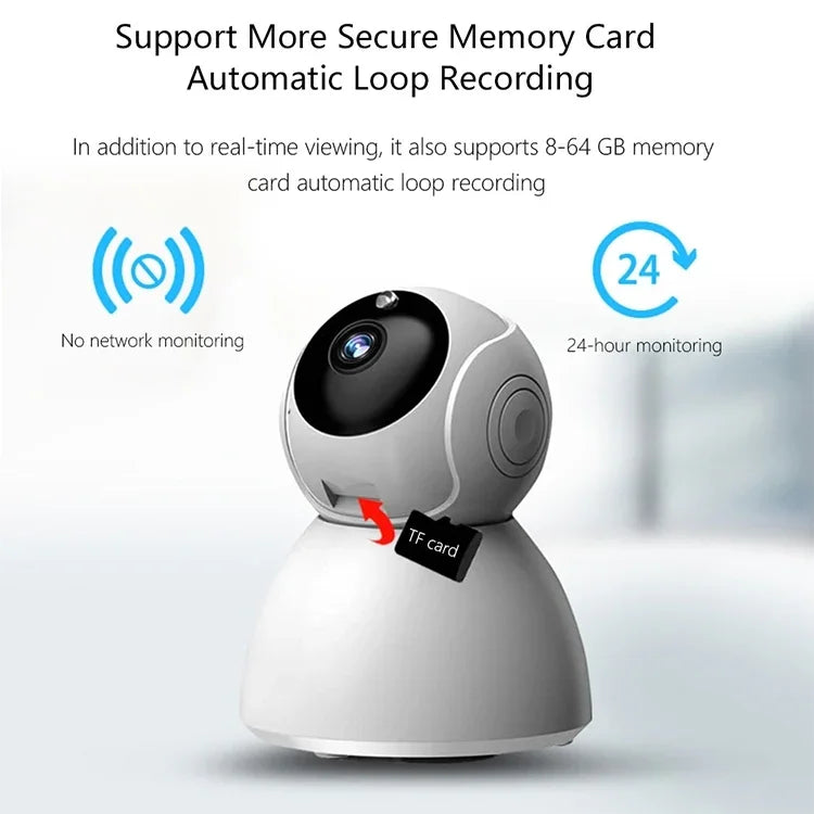 Camera IP không dây 720P HD 1.0 MP, Hỗ trợ hồng ngoại ban đêm / Phát hiện chuyển động / Điều khiển qua ứng dụng, Phích cắm EU, 720P