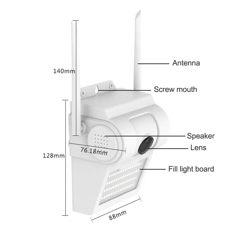 Camera thông minh DP14 2.0 triệu điểm ảnh 1080P HD gắn tường, Hỗ trợ quan sát ban đêm toàn màu / phát hiện chuyển động / đàm thoại hai chiều / thẻ TF, phích cắm AU, DP14