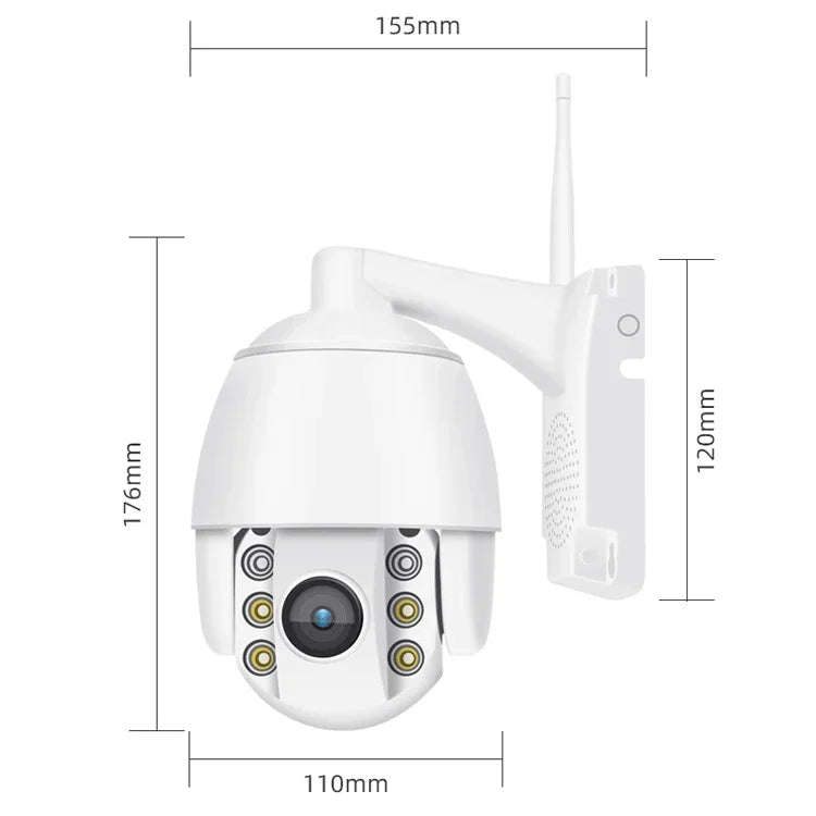 QX2 Camera Thông Minh IP66 Chống Nước Toàn Cảnh 360 Độ HD 1080P WiFi Ban Ngày Và Đêm Màu Đầy Đủ, Hỗ Trợ Phát Hiện Chuyển Động / Âm Thanh Hai Chiều / Thẻ TF, Phích Cắm Mỹ, Phiên Bản WiFi