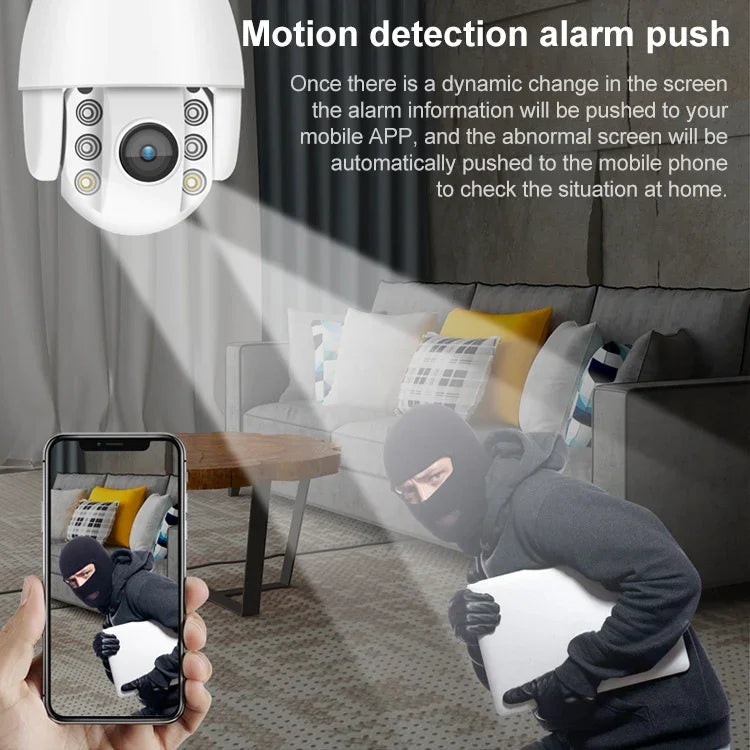 QX2 Camera Thông Minh IP66 Chống Nước Toàn Cảnh 360 Độ HD 1080P WiFi Ban Ngày Và Đêm Màu Đầy Đủ, Hỗ Trợ Phát Hiện Chuyển Động / Âm Thanh Hai Chiều / Thẻ TF, Phích Cắm Mỹ, Phiên Bản WiFi