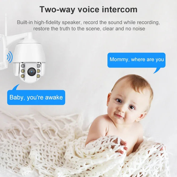 QX2 Camera Thông Minh IP66 Chống Nước Toàn Cảnh 360 Độ HD 1080P WiFi Ban Ngày Và Đêm Màu Đầy Đủ, Hỗ Trợ Phát Hiện Chuyển Động / Âm Thanh Hai Chiều / Thẻ TF, Phích Cắm Mỹ, Phiên Bản WiFi