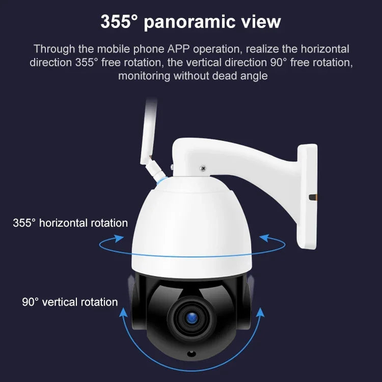 QX5 Camera thông minh WiFi dome không dây 2.0 triệu điểm ảnh 1080P HD zoom 20X, Hỗ trợ hồng ngoại ban đêm / Phát hiện chuyển động / Đàm thoại hai chiều / Thẻ TF, Phích cắm AU, Phiên bản WiFi