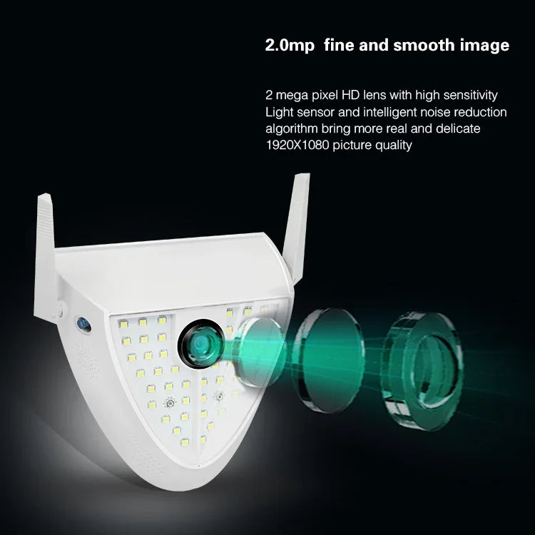 Camera thông minh đèn sân vườn DP16 2.0 Megapixel 42 đèn LED, Hỗ trợ phát hiện chuyển động / nhìn ban đêm / đàm thoại / thẻ TF, Phích cắm AU, DP16