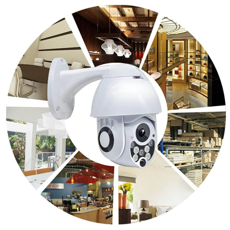 Camera giám sát không dây HD PTZ an ninh gia đình ngoài trời IP66 chống nước, Hỗ trợ hồng ngoại ban đêm & phát hiện chuyển động & thẻ TF, Phích cắm US, 2.0 MP