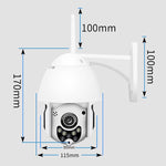 Camera giám sát không dây HD PTZ an ninh gia đình ngoài trời IP66 chống nước, Hỗ trợ hồng ngoại ban đêm & phát hiện chuyển động & thẻ TF, Phích cắm US, 2.0 MP