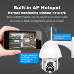 Camera giám sát không dây HD PTZ an ninh gia đình ngoài trời IP66 chống nước, Hỗ trợ hồng ngoại ban đêm & phát hiện chuyển động & thẻ TF, Phích cắm US, 2.0 MP
