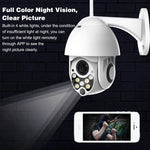 Camera giám sát không dây HD PTZ an ninh gia đình ngoài trời IP66 chống nước, Hỗ trợ hồng ngoại ban đêm & phát hiện chuyển động & thẻ TF, Phích cắm US, 2.0 MP