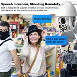 Camera giám sát không dây HD PTZ an ninh gia đình ngoài trời IP66 chống nước, Hỗ trợ hồng ngoại ban đêm & phát hiện chuyển động & thẻ TF, Phích cắm US, 2.0 MP