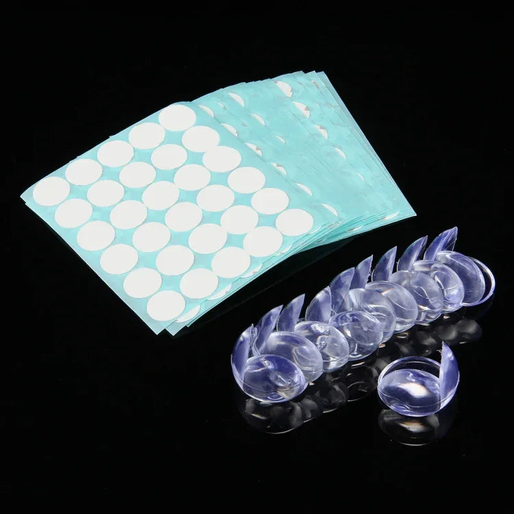 100 cái miếng đệm bảo vệ góc bàn cho bé hình bán cầu, đệm chống va đập cho bàn trẻ em với keo dán hai mặt, 100 cái hình bán cầu