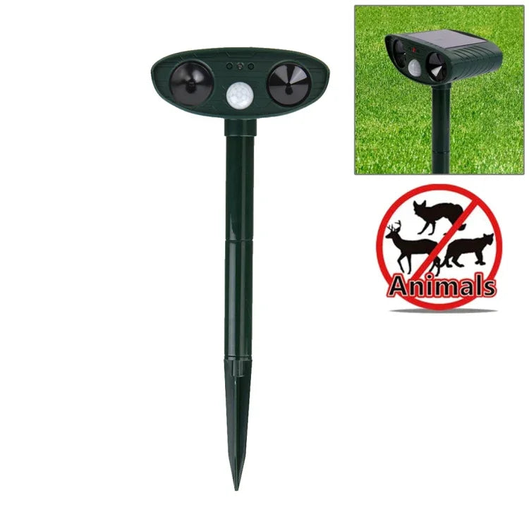 Máy đuổi động vật siêu âm mạnh mẽ chạy bằng năng lượng mặt trời với cảm biến PIR & cảm biến ánh sáng, RC-511