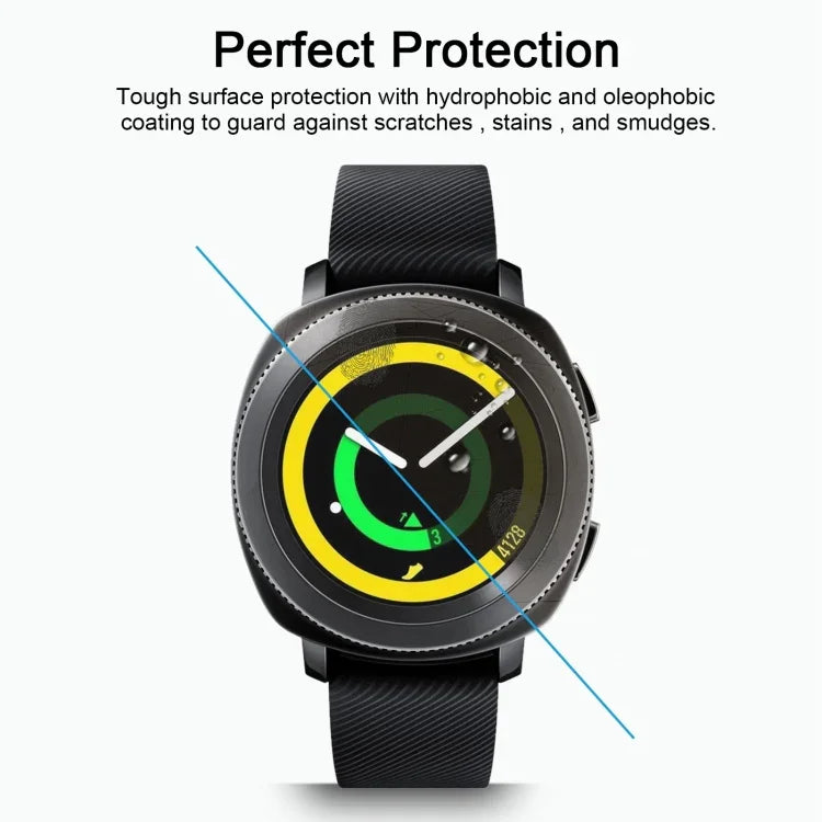 2 Miếng Dán Kính Cường Lực ENKAY Hat-Prince cho Samsung Gear Sport Smart Watch 0.2mm Độ Cứng Bề Mặt 9H 2.15D Chống Nổ, Dành cho Samsung Gear Sport (2 Miếng)