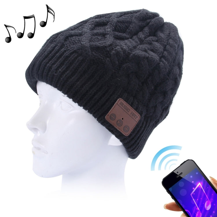 Mũ len dệt họa tiết sóng có mic Bluetooth ấm áp cho mùa đông dành cho bé trai & bé gái & người lớn