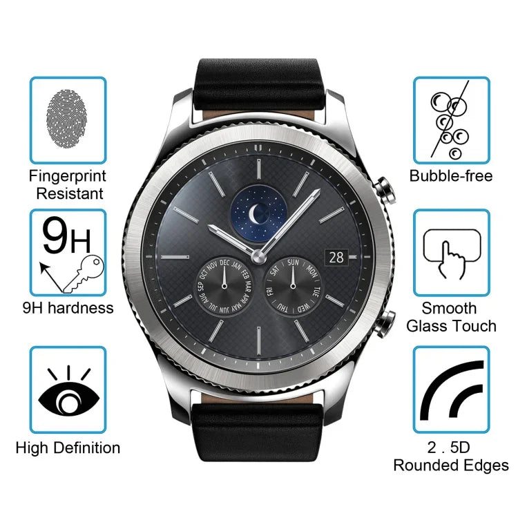 Miếng Dán Kính Cường Lực ENKAY Hat-Prince cho Samsung Gear S3 Smart Watch 0.2mm Độ Cứng Bề Mặt 9H 2.15D Chống Nổ