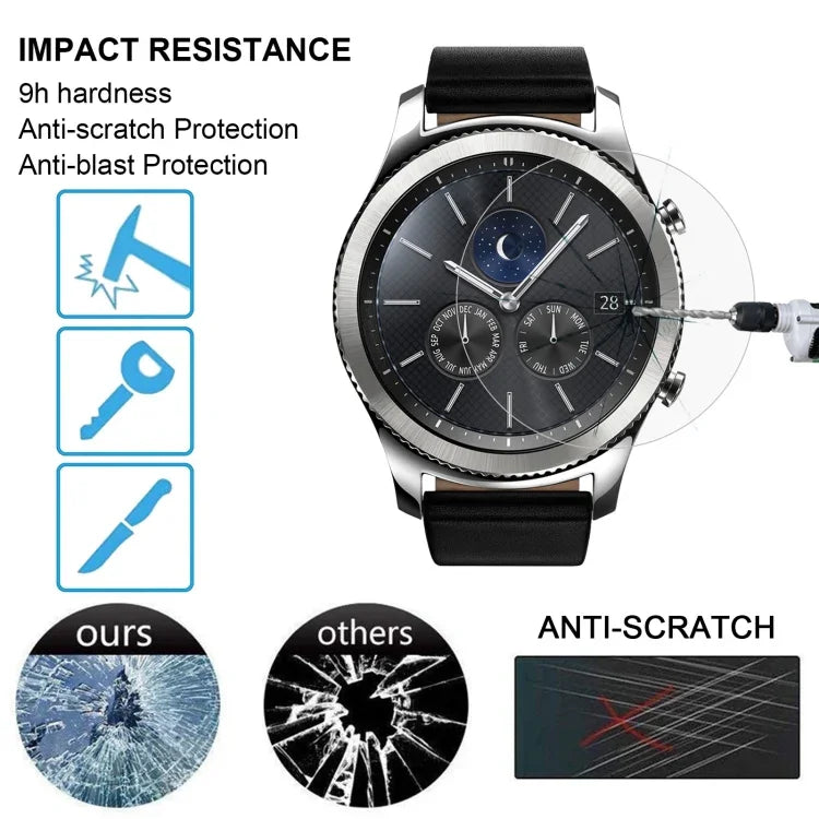 Miếng Dán Kính Cường Lực ENKAY Hat-Prince cho Samsung Gear S3 Smart Watch 0.2mm Độ Cứng Bề Mặt 9H 2.15D Chống Nổ