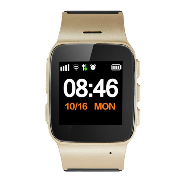 Đồng hồ Thông minh GPS D99+ Màn hình LCD HD 1.22 inch cho Người cao tuổi Chống nước, Hỗ trợ Định vị GPS + LBS + WiFi / Gọi hai chiều / Giám sát giọng nói / Cứu thương một phím / Báo động khi tháo khỏi cổ tay / Hàng rào an toàn, D99+ Vàng Hồng
