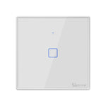 Công tắc tường cảm ứng kính cường lực Sonoff T2 Touch 86mm cho nhà thông minh, tương thích Alexa và Google Home, AC 100V-240V, chuẩn cắm EU, 86mm/ 1 chuẩn EU