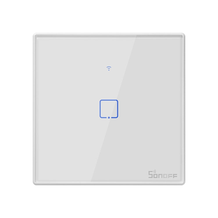 Công tắc tường cảm ứng kính cường lực Sonoff T2 Touch 86mm cho nhà thông minh, tương thích Alexa và Google Home, AC 100V-240V, chuẩn cắm EU, 86mm/ 1 chuẩn EU