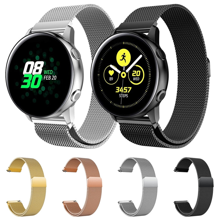 Dây đeo lưới thép không gỉ từ tính Milanis cho Galaxy Watch Active 20mm