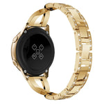 Dây đeo đồng hồ thép không gỉ hình kim cương chữ X cho Galaxy Watch Active 20mm