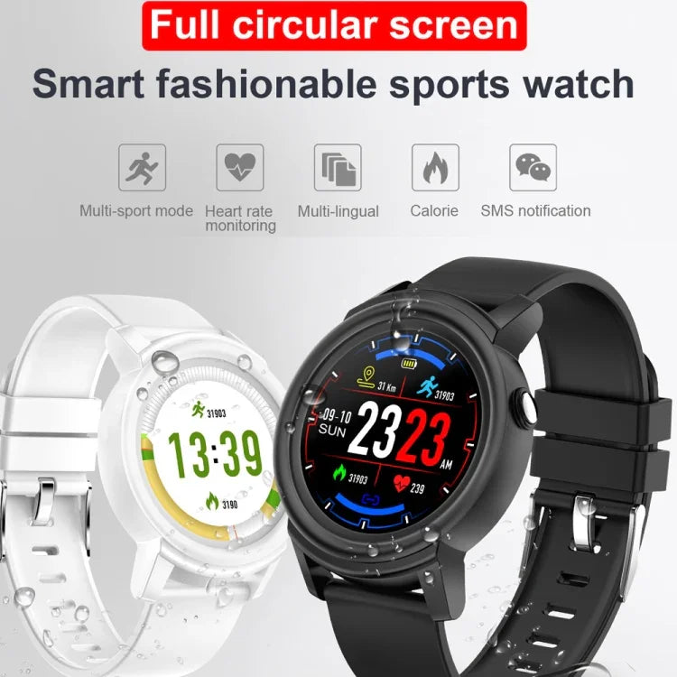 Vòng đeo tay thông minh DK02 màn hình màu IPS 1.3 inch chống nước IP67, Hỗ trợ nhắc cuộc gọi / Đo nhịp tim / Theo dõi giấc ngủ / Nhắc nhở ít vận động