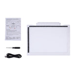 Đèn bảng vẽ LED A4-19 6.5W có 3 mức độ sáng điều chỉnh được, có cáp USB