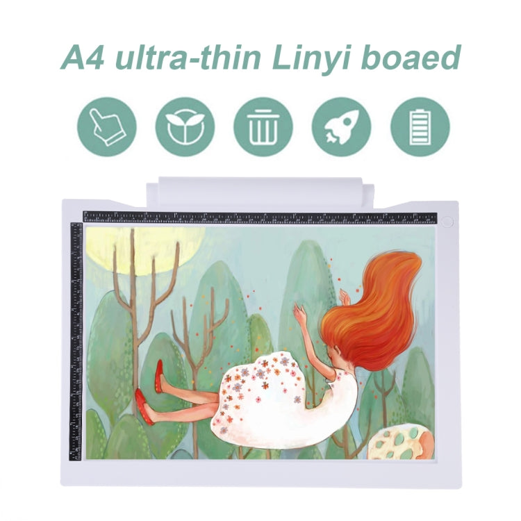Đèn bảng vẽ LED A4-19 6.5W có 3 mức độ sáng điều chỉnh được, có cáp USB