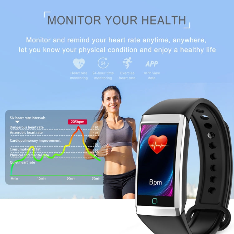 Vòng đeo tay thông minh TD19 màn hình IPS 1.14 inch chống nước IP67, Hỗ trợ nhắc cuộc gọi / Đo nhịp tim / Đo huyết áp / Theo dõi giấc ngủ / Điều khiển camera từ xa
