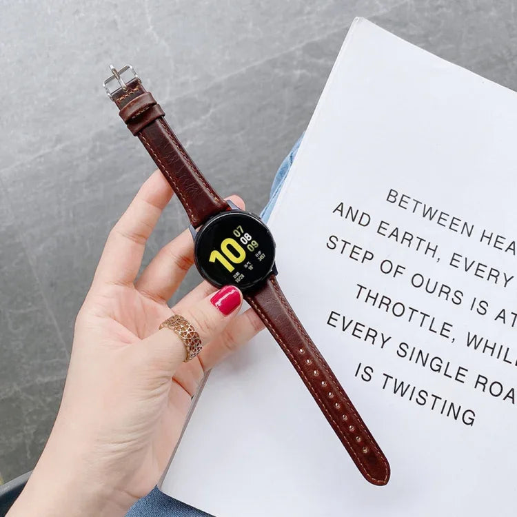 Dây đồng hồ da hai mặt nhỏ 20mm cho Samsung Galaxy Watch 20mm