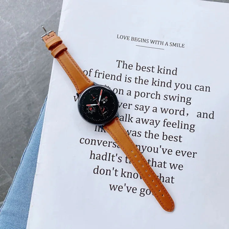 Dây đồng hồ da hai mặt nhỏ 20mm cho Samsung Galaxy Watch 20mm