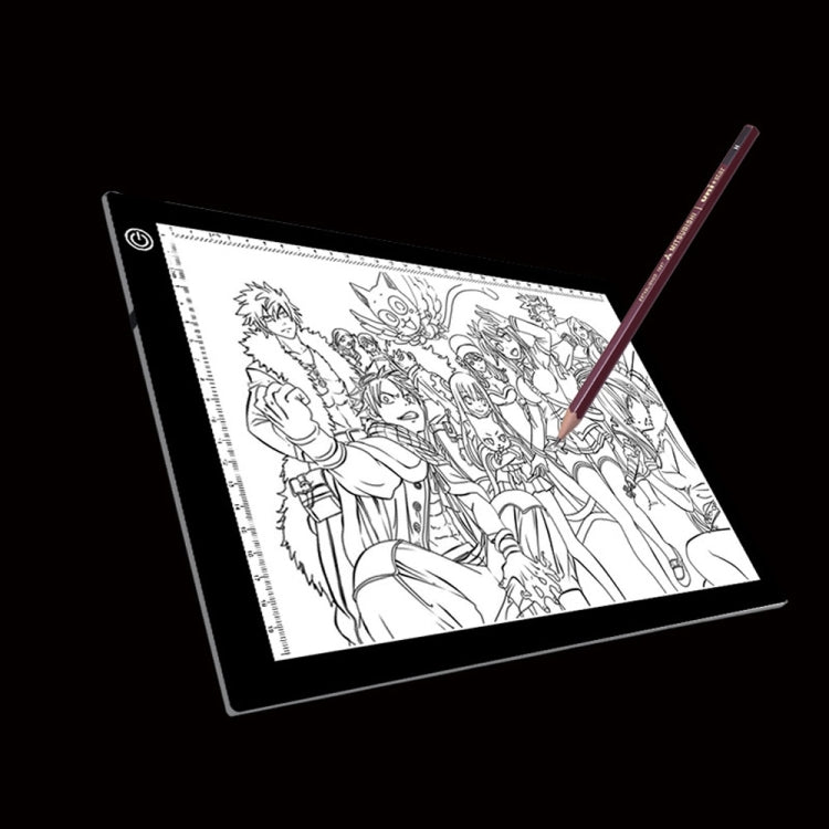 Bảng sao chép acrylic LED 5W 5V kích thước A4 điều chỉnh sáng liên tục cho vẽ phác thảo anime, kèm cáp USB, kích thước: 220x330x5mm, điều chỉnh sáng liên tục