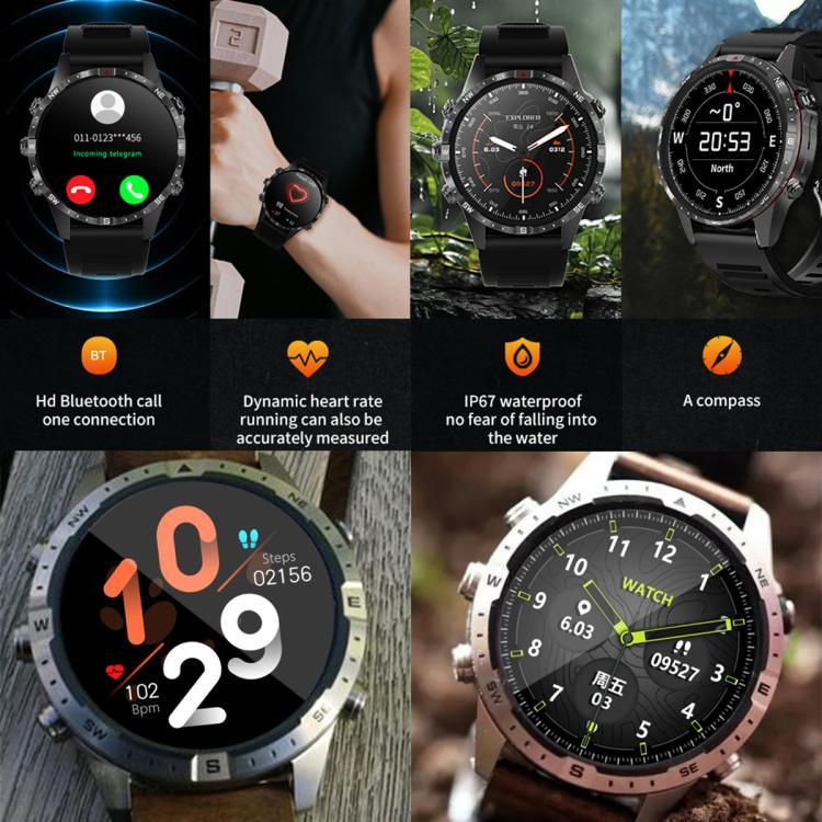 Đồng hồ thông minh HAMTOD GT45 1.6 inch chống nước, Hỗ trợ gọi Bluetooth / Đo nhịp tim / Đo oxy trong máu