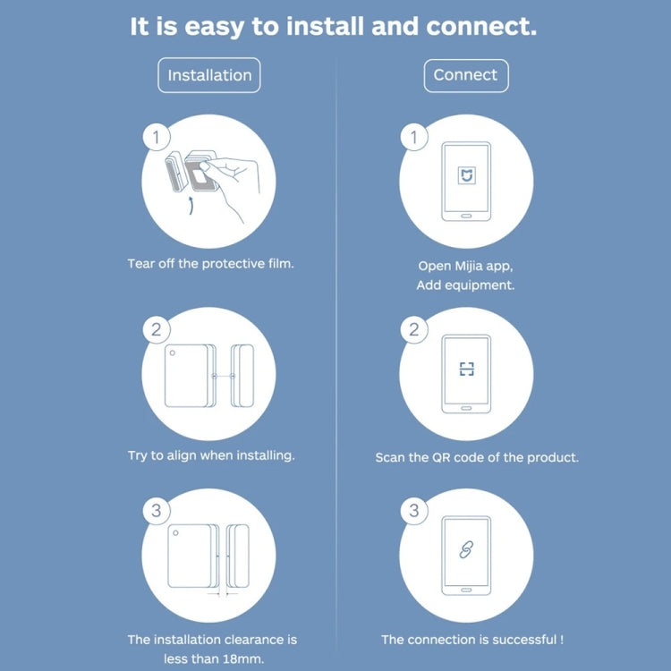 Cảm biến cửa sổ mini thông minh Xiaomi chính hãng cho bộ thiết bị nhà thông minh Xiaomi, dùng với cổng đa chức năng Xiaomi (CA1001)