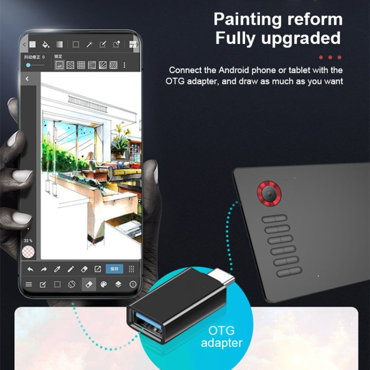 Bảng vẽ điện tử cảm ứng thông minh VEIKK A15PRO 10x6 inch 5080 LPI giao diện Type-C