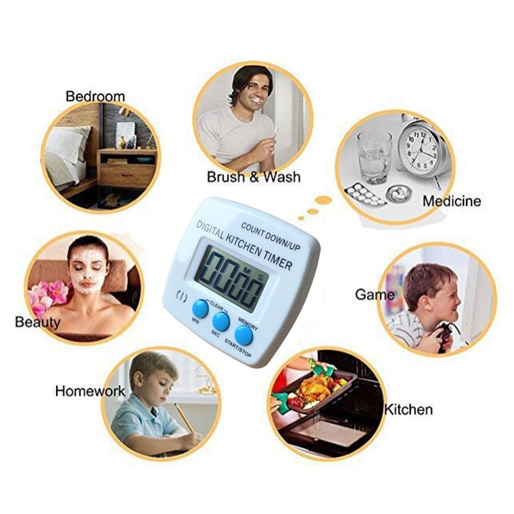 Bộ hẹn giờ nhà bếp kỹ thuật số báo động lớn có nam châm và giá đỡ cho nấu ăn, nướng, thể thao, trò chơi, văn phòng