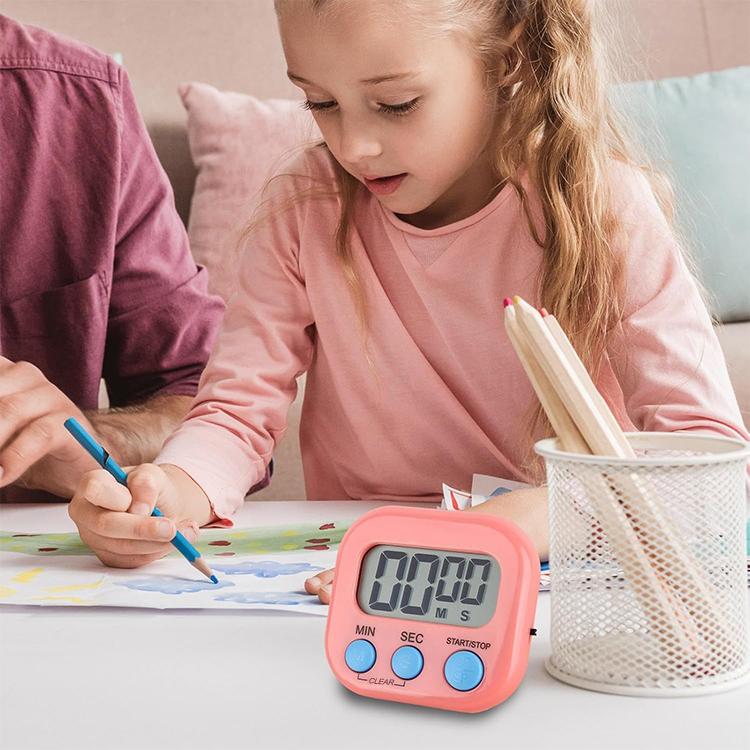 Bộ hẹn giờ nhà bếp kỹ thuật số báo động điện tử có nam châm và màn hình LCD cho nấu ăn, nướng, thể thao, trò chơi, văn phòng, HX103-2, 118